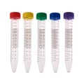 Celltreat Centrifuge Tube, Assorted Color Cap - Bag, Sterile, 15mL 230411A